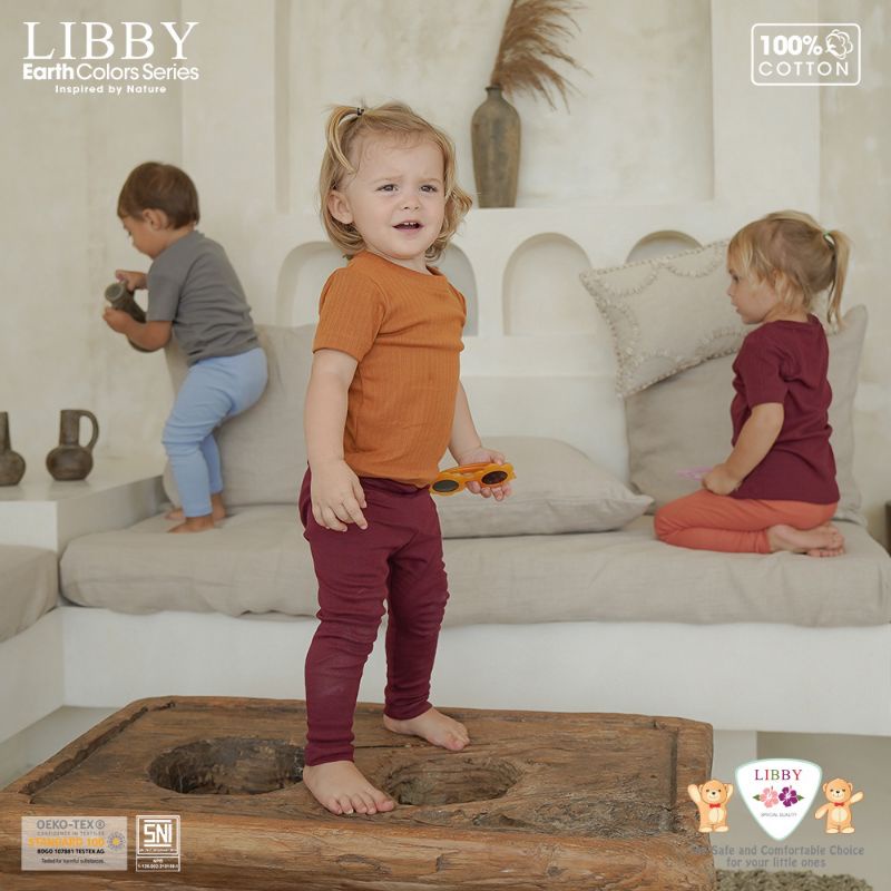 LIBBY earth colors LEGGINGS anak usia 0-6 tahun / legging bayi Libby polos/ leging Libby / celana lejing bayi/ celana panjang legging baby Libby terbaru