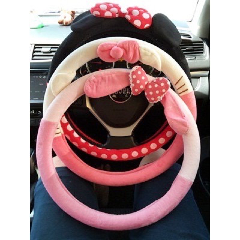 sarung setir mobil hk melody minnie mickey hello kitty