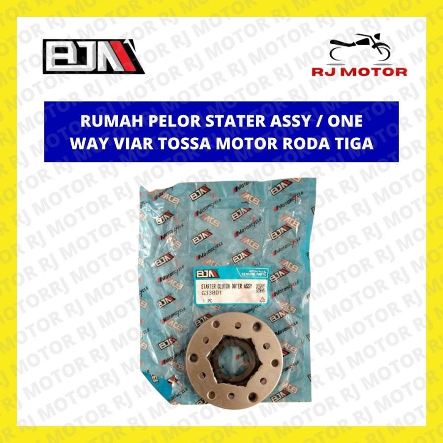 RUMAH PELOR STATER ASSY ONE WAY VIAR TOSSA MOTOR RODA TIGA BJM BAGUS