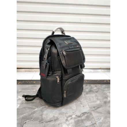 TAS TRAVEL TUMI ALPHA 3 FLAP LEATHER BACKPACK | TAS RANSEL PRIA | 9603.174