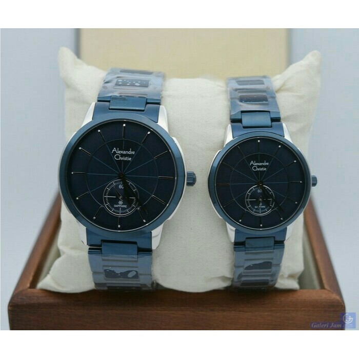 Sale JAM TANGAN COUPLE ALEXANDRE CHRISTIE AC 8546 BLUE SAPPHIRE ORIGINAL Keren