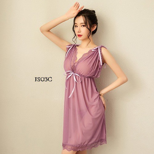 [SIAP KIRIM] BAJU TIDUR WANITA DEWASA LINGERIE SEXY BIG SIZE FIT TO XXL UNGU JS03C