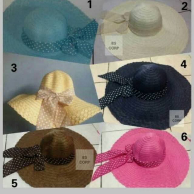 Topi Pantai Anyam Traveloka Import