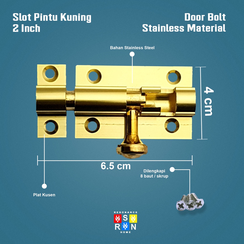 Slot Pintu / Jendela Tebal 2 Inch Kuning Resonance Home