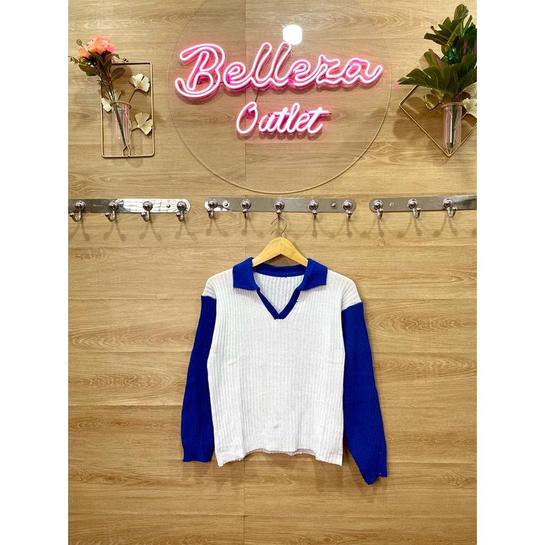 Belleza oulet baju rajut Cardigan rajut atasan wanita Croope crop