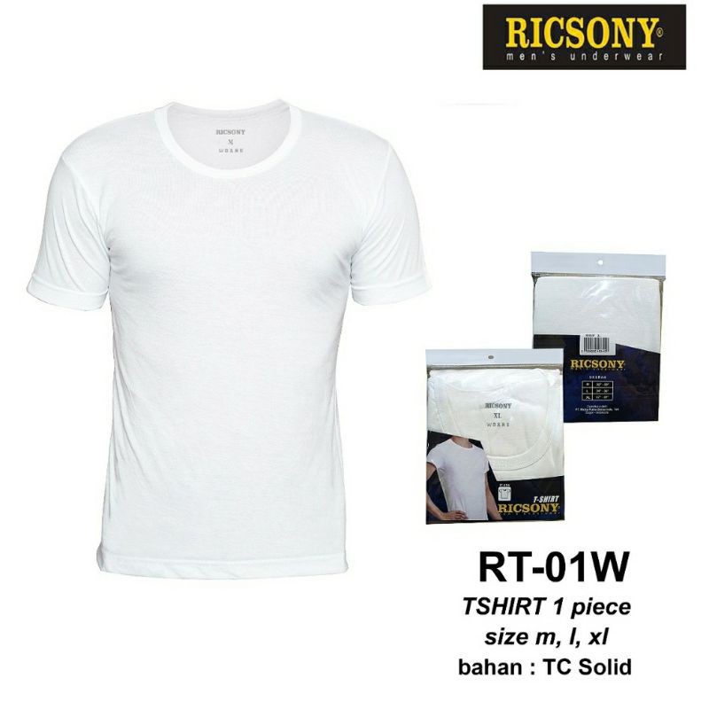 TSHIRT RICSONY RT 01 PUTIH