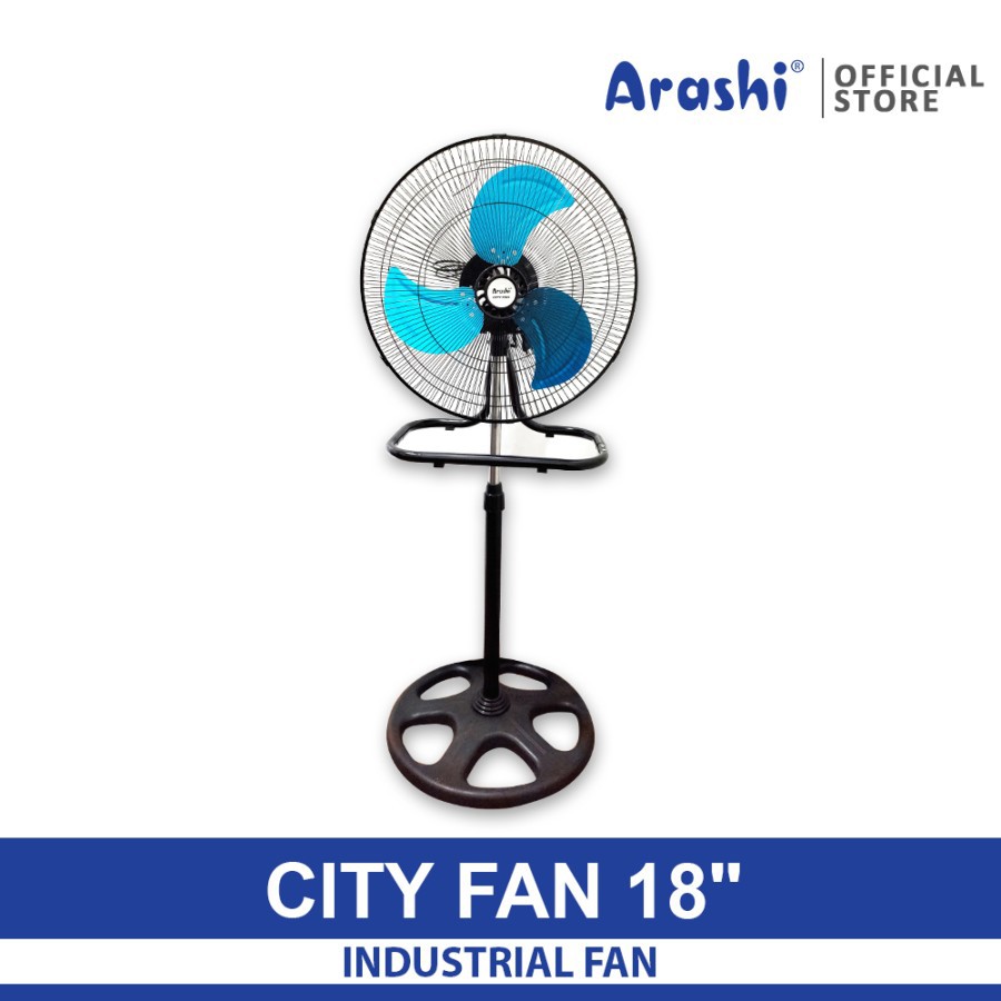 ARASHI Cityfan Kipas Angin Stand Fan 3in1 Besi 18&quot; CITY FAN 18 -  Kipas Angin Stand Fan Industrial 18 inch - Garansi  Resmi 1 Tahun