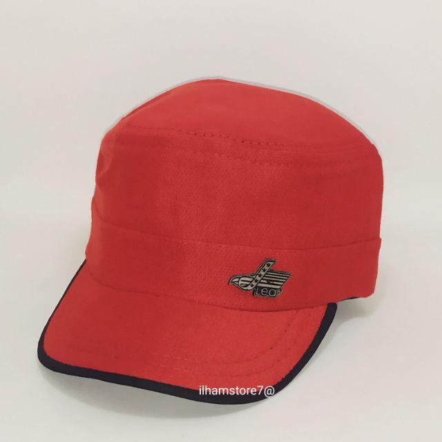 [COD]TOPI KOMANDAN POLOS ANAK NEW MODEL/TOPI ANAK KEREN-Merah
