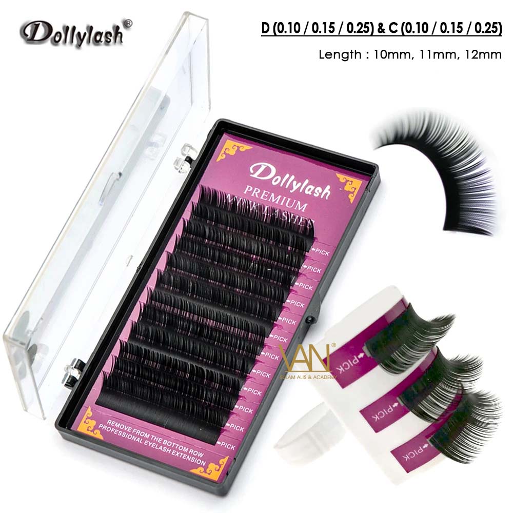 DOLLYLASH BULU MATA PREMIUM MINK EYELASH EXTENSION D / C