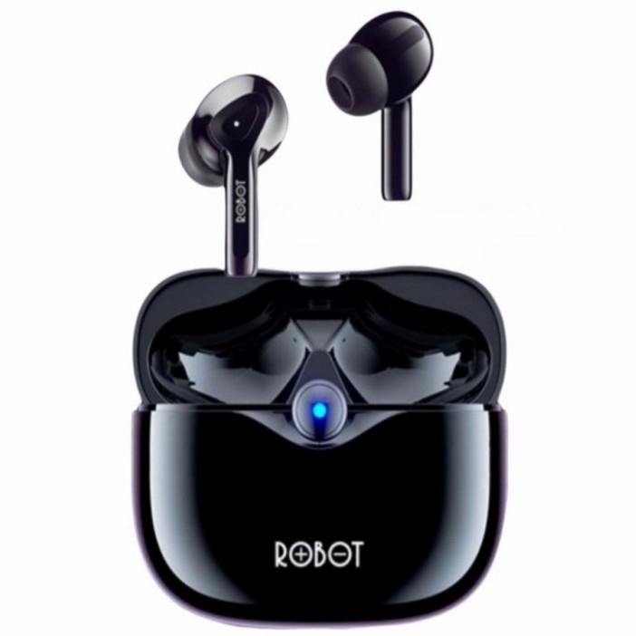 ROBOT AIRBUDS T30 WIRELESS BLUETOOH 5.3 EARPHONE TWS EARBUDS - Hitam