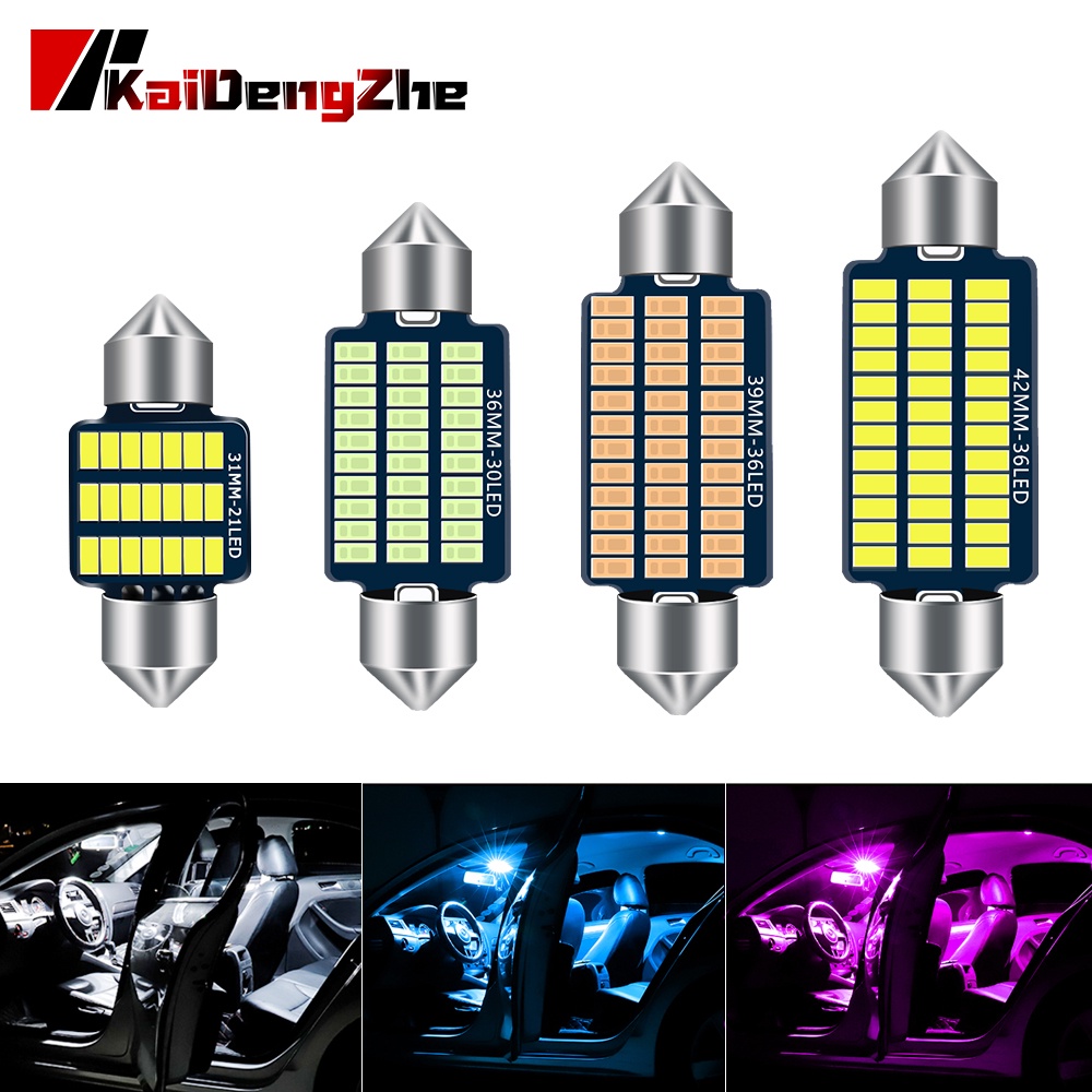 1pc Lampu Baca LED C5W 31 36 39 42mm Untuk Interior Mobil