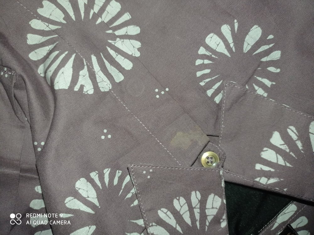 Asta Sibori Kemeja Batik Pria Lengan Panjang Slimfit Katun Printing Hem Baju Seragam Kantor Modern