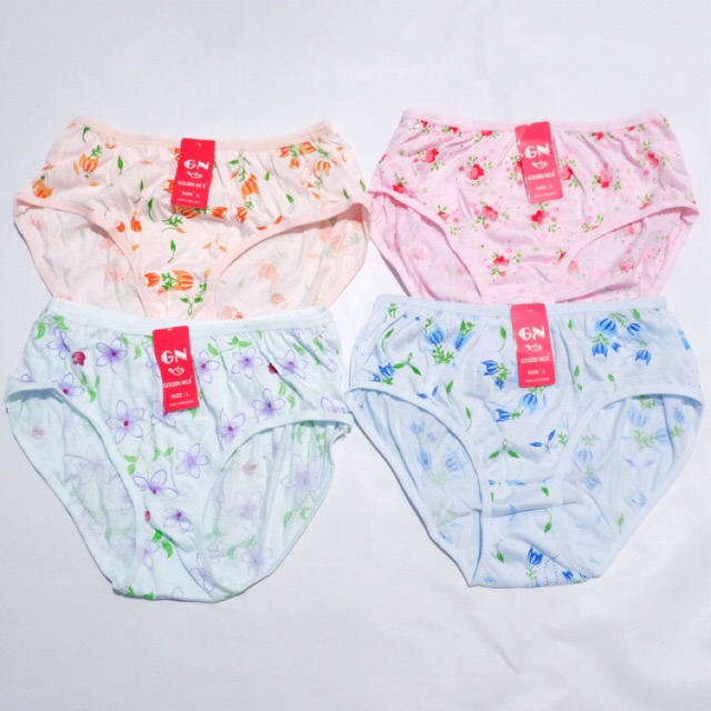 celana dalam wanita  golden nick motif harga  6 dan 12pcs