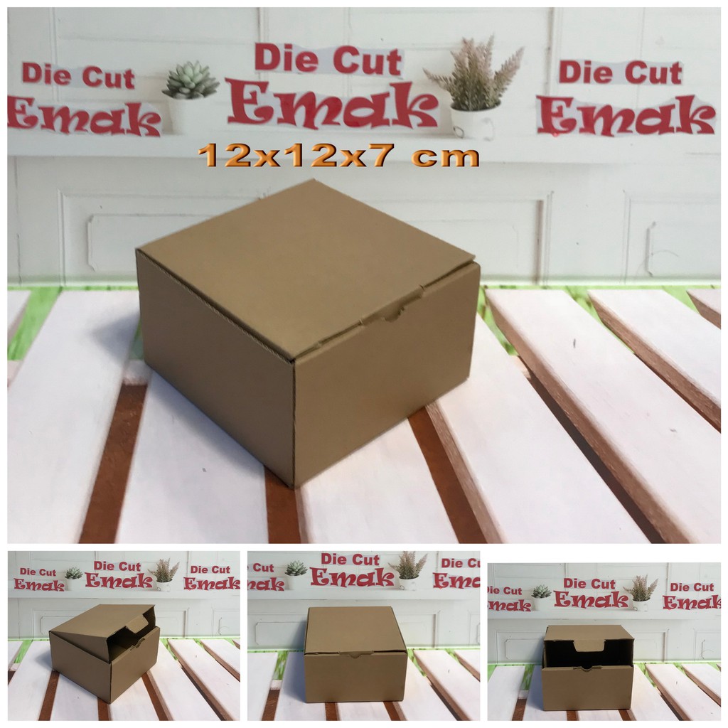 

kardus uk.12x12x7 cm kotak box karton Die Cut