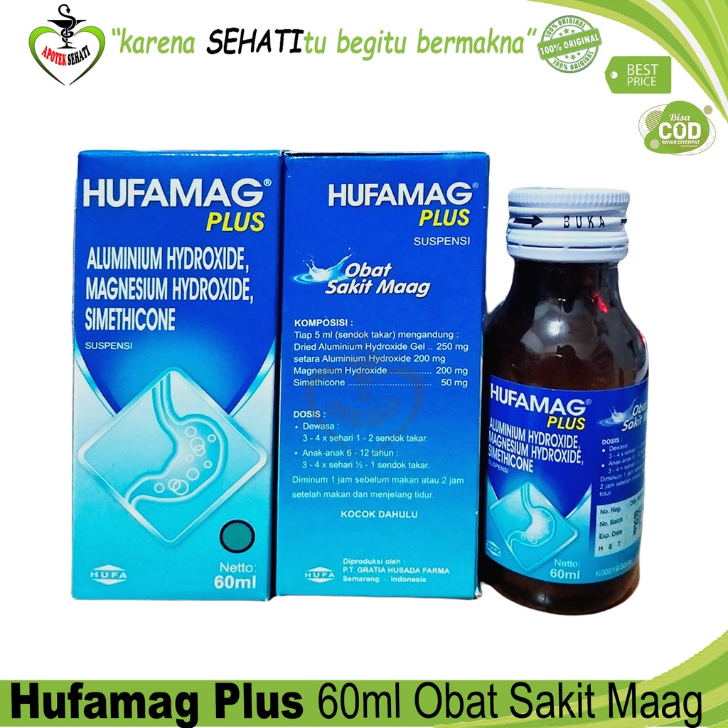 HUFAMAG PLUS SUSPENSI 60ML OBAT LAMBUNG MAAG