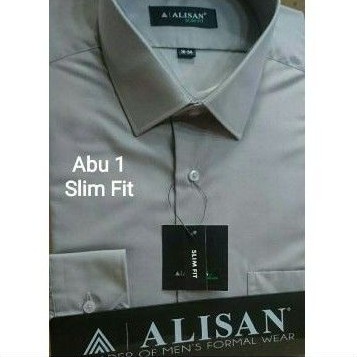 Alisan Polos Slim Fit  Lengan Panjang