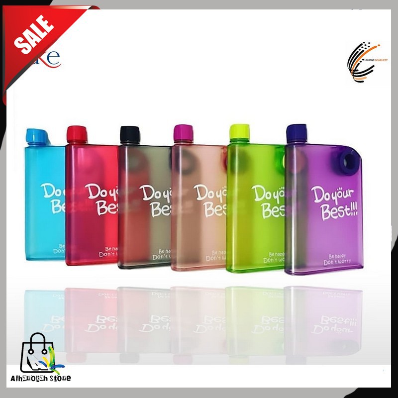 218 Memo Bottle DOFF/Botol Minum Plastik Memo Bottle/Botol Minum Kotak