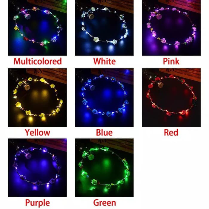 TBI Bando Glowing Lampu Bunga Lampu LED Pesta Pernikahan Cosplay Ultah