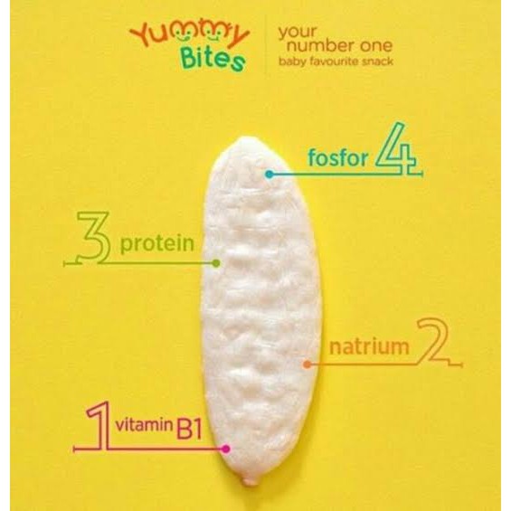 Yummy Bites Rice Crackers Baby (25 &amp; 50 gram) / Snack Cemilan Bayi Cracker Beras 6 bulan + (25g 50g)