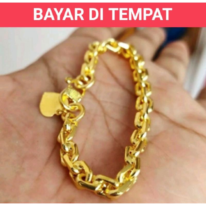 GELANG TANGAN NORI JUMBO DAN NURI BANDUL BOLA BOLA PRIA WANITA LAPIS EMAS 22K GOLD MOTIF PILIHAN