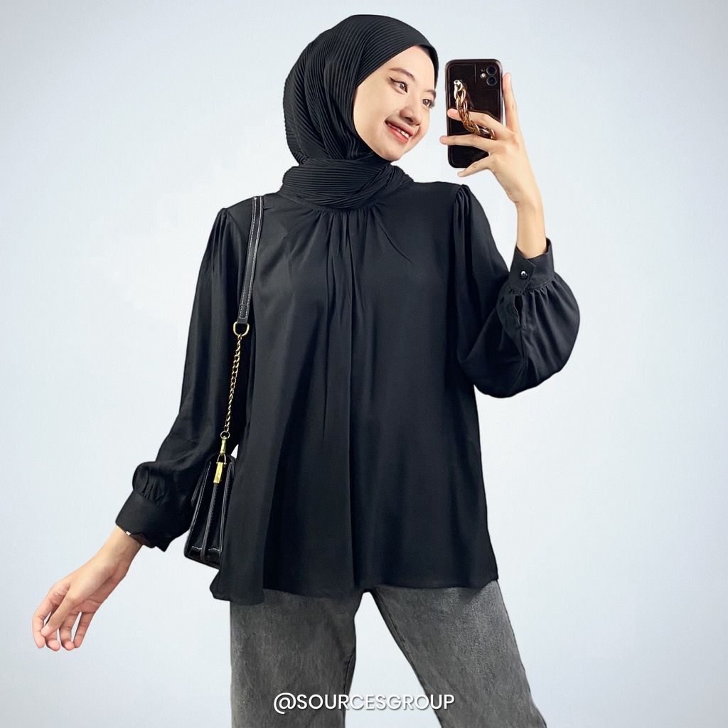 (AMD) BLOUSE EISHA OVERSIZE ATASAN WANITA RAYON