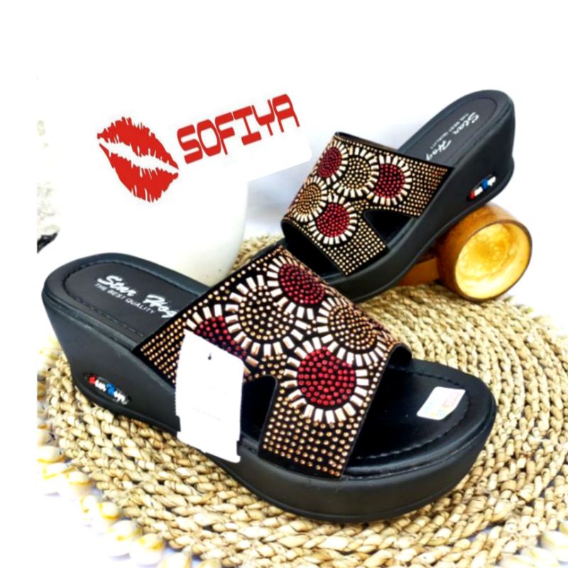 WEDGES CALBI HAK 5CM TERLARIS / SANDAL WEDGES WANITA