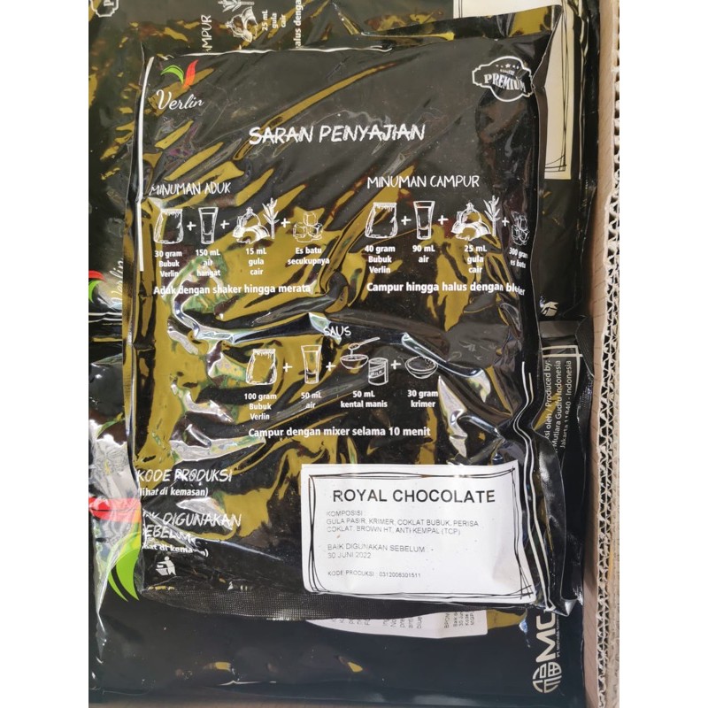 

Bubuk minuman VERLIN Royal Chocolate 1 kg / Drink Powder