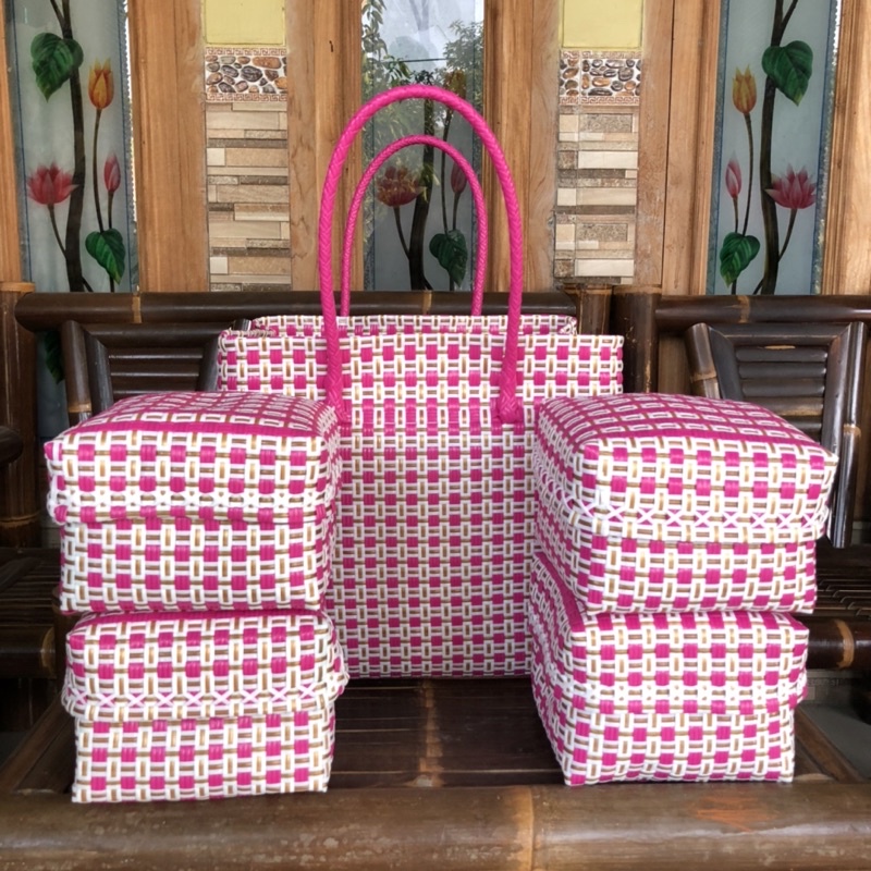 Tas set keben 4 harga promo/ set keben bali / canang sari / tas plastik murah