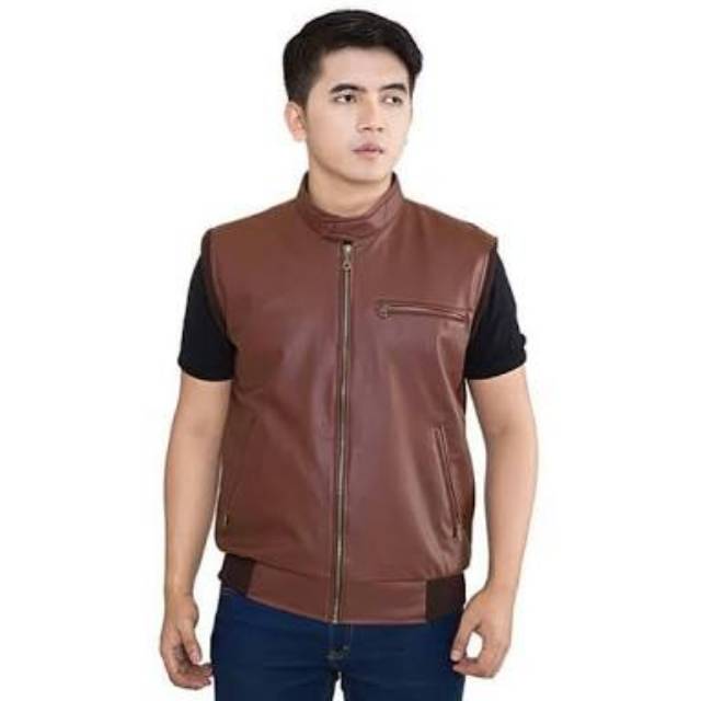 Jacket rompi/ vest bikers pria/simple elegan