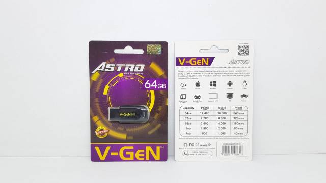 Flashdisk V-Gen ASTRO 64GB ORIGINAL USB Flash Disk ASTRO 64 GB Flash Disk VGen GARANSI SEUMUR HIDUP