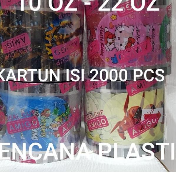 

0C9 ❥ Plastik Lid Cup Sealer/ Tutup Gelas Plastik/ Seal Cup Polos /Buah/Kartun 2000 Cup JO69 Paling