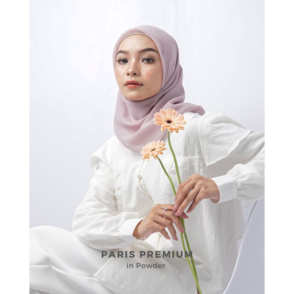 Paris Premium | Hijab Segiempat Premium-Powder