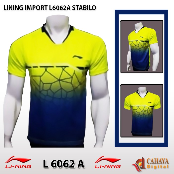 Baju Kaos Jersey Badminton Lining L6062A | Grade Ori Import Stabilo