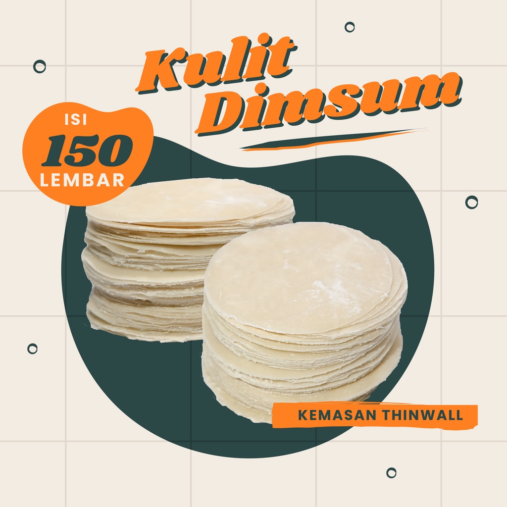 

Kulit Dimsum / Gyoza Sukamie isi 150 Lembar Warna Putih Tipis Lembut Transparan & Halal