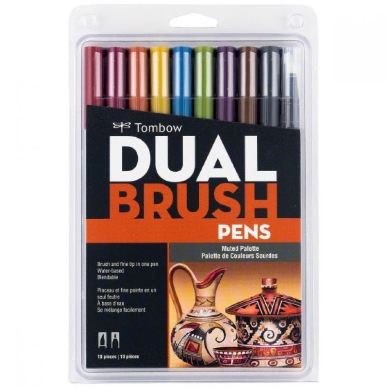 

Tombow ABT Dual Brush Pen, Muted Palette Set 10 Color