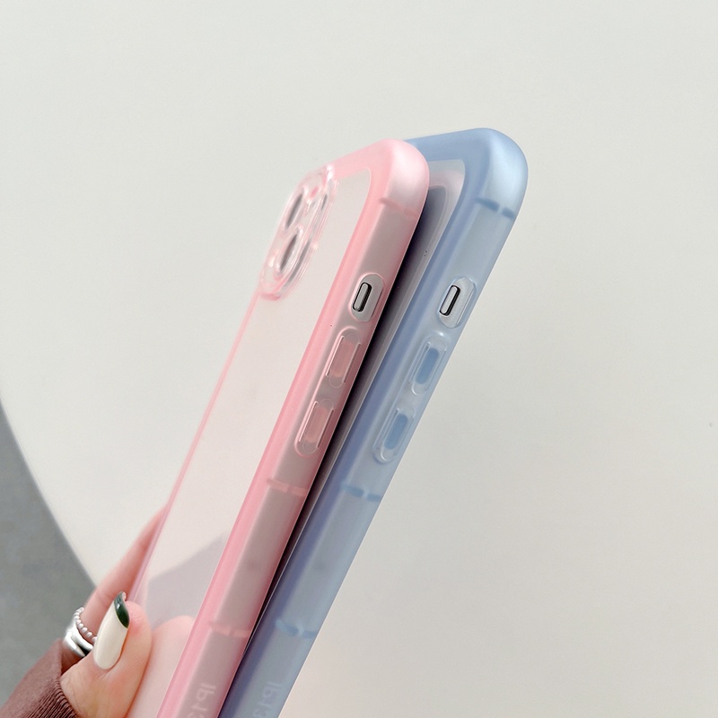 Soft Case Silikon Tpu Transparan Warna Polos Untuk iPhone 11 12 13 14 Pro Max Xr X Xs Max Se 2020 Se3 7 8 14 Plus