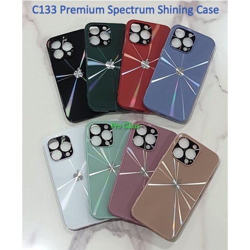 C133 Iphone 13 Mini / 13 Pro / 13 Pro Max Spectrum Shining Silicone PC Case