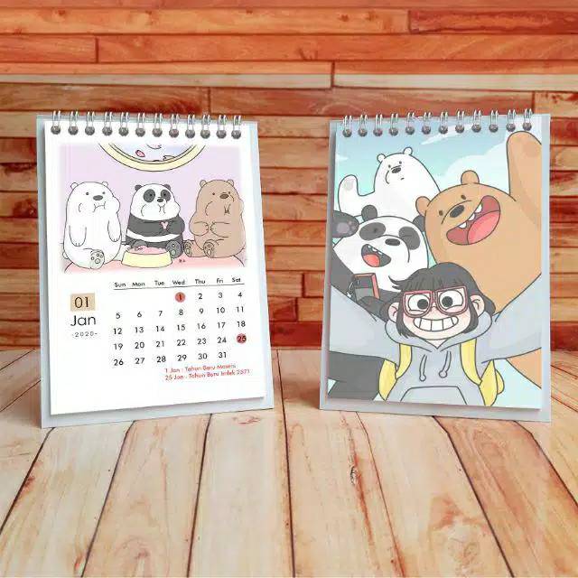 

[ NC READY]- KALENDER Meja 2020 WE Bare Bears Hello Kitty