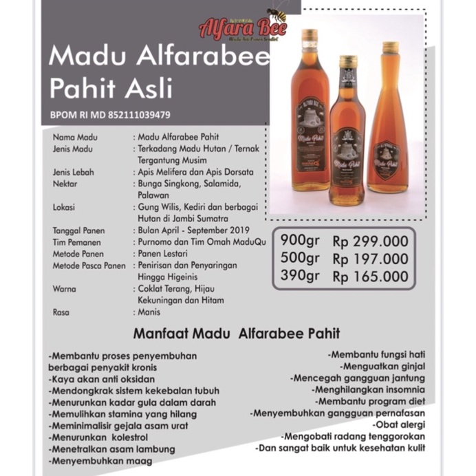 

Madu pahit asli kemasan 1kg