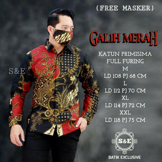 [banyak Pilihan Motif] Kemeja Pria Lengan Panjang Batik Solo Katun Primisima Size M L Xl Xxl