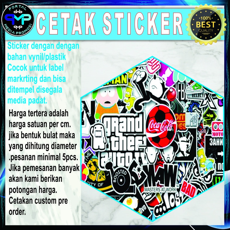 

STIKER LABEL, MARKETING DAN PROMOSI (100 pcs) BAHAN VINIL / PLASTIK