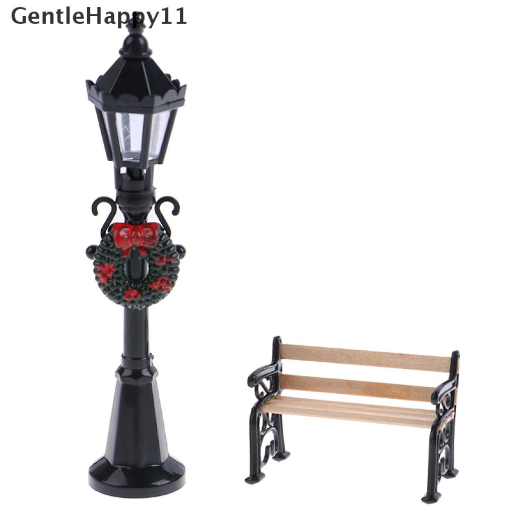 Gentlehappy Mainan Miniatur Lampu Jalan / Taman Skala 1: 12 Untuk Dekorasi Rumah Boneka