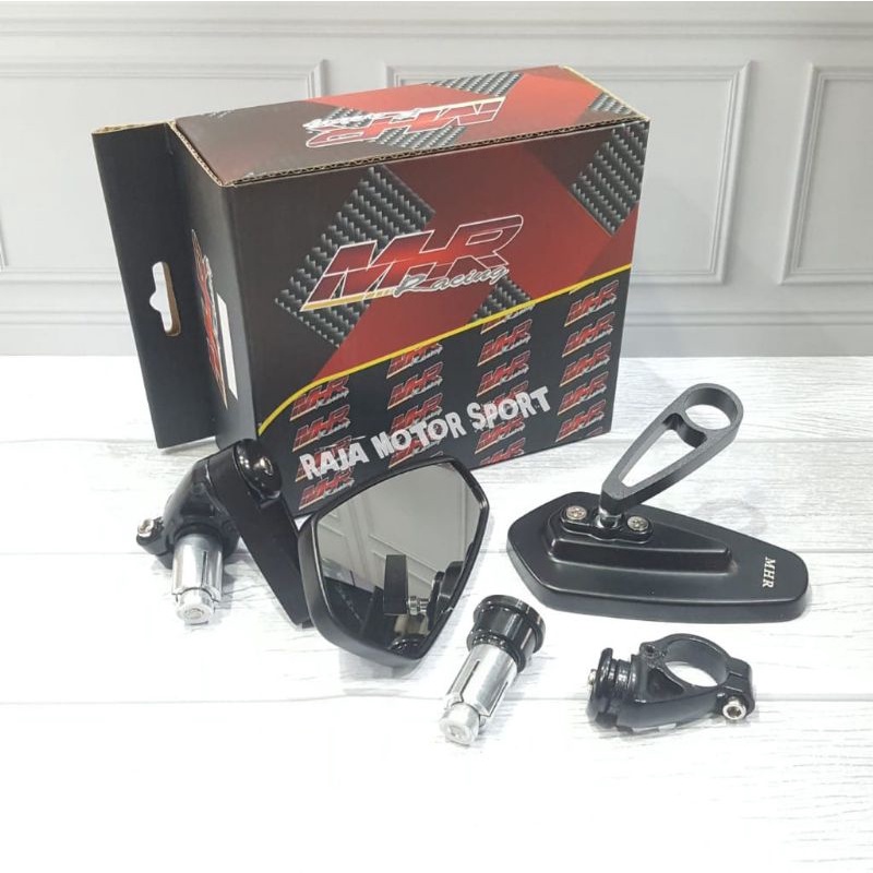 Spion Jalu / Spion Bar End MHR Kaca Putih MHR Racing