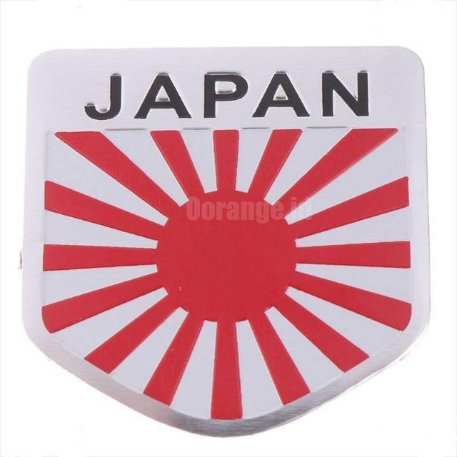 Jual Stiker Emblem 3D Bendera Jepang-Emblem Bendera Jepang-Logo Bendera