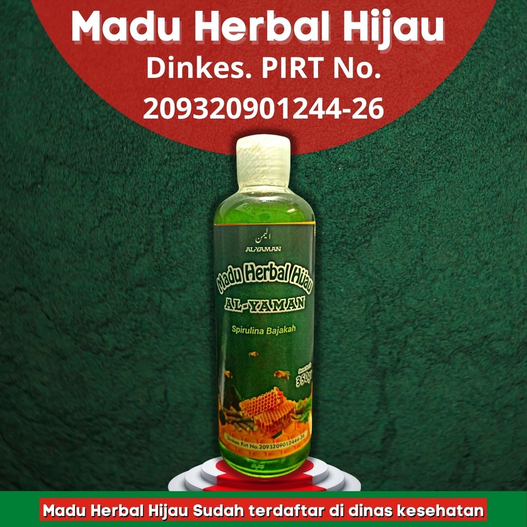 Madu Kombinasi Madu Alshifa madu arab 250 gram plus Madu Herbal Hijau 350gram untuk kesehatan dan mengatasi asam lambung penyakit Lambung