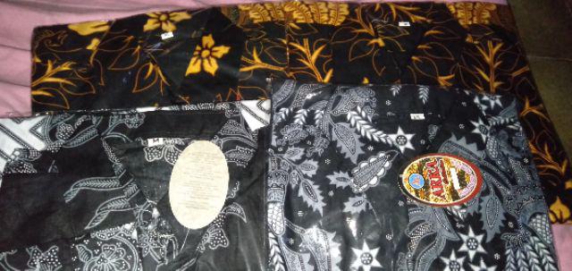 Penyu Batik Hrb026 Kenongo Kemeja Hem Pendek Padi Pekalongan M L Xl Murah Keren Bati Pria Wajik Biru