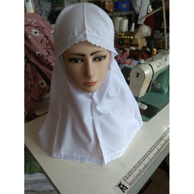 Kerudung Jilbab Putih Anak Sekolah