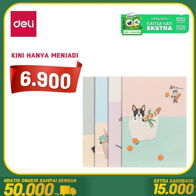 

Deli notebook dengann Soft Cover binatang A5 60 halaman 4 pola FA560 TERJAMIN