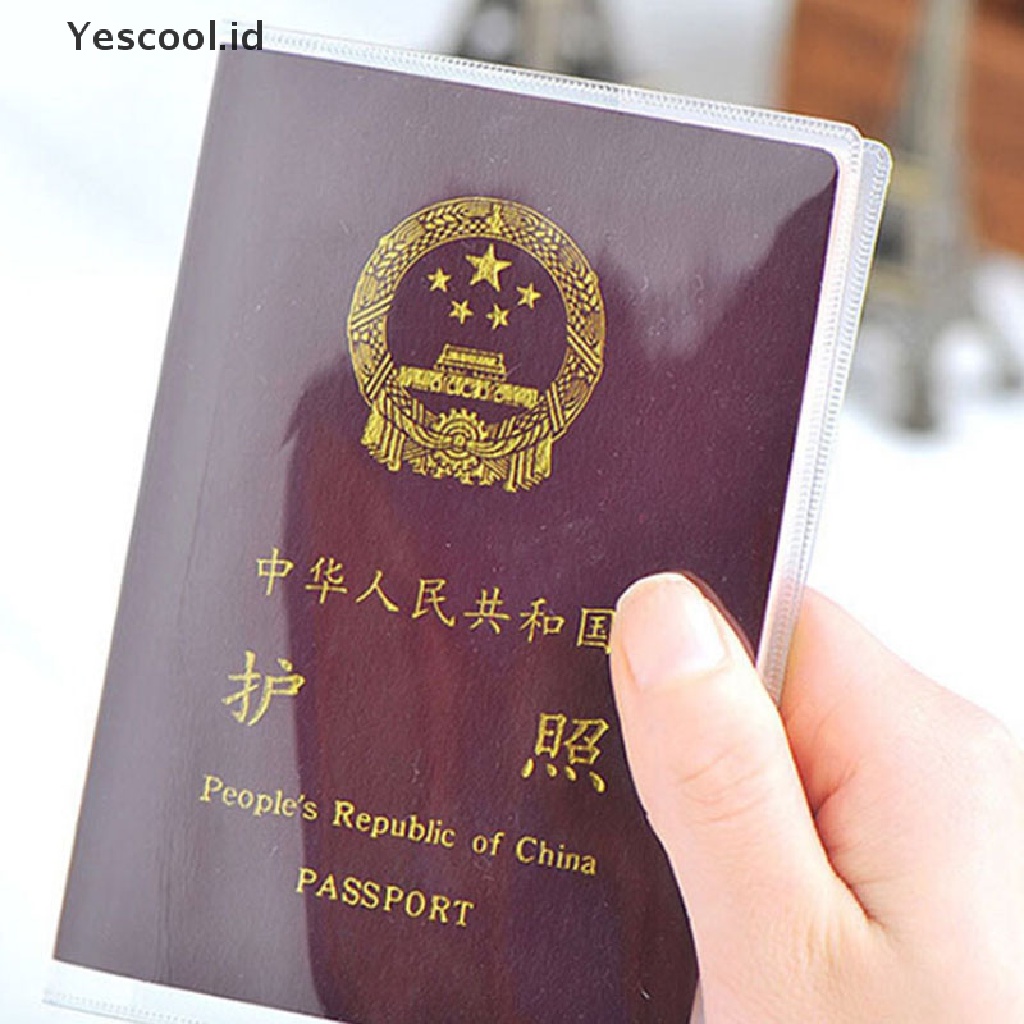 (Yescool) Cover Pelindung Paspor Transparan Untuk Travel