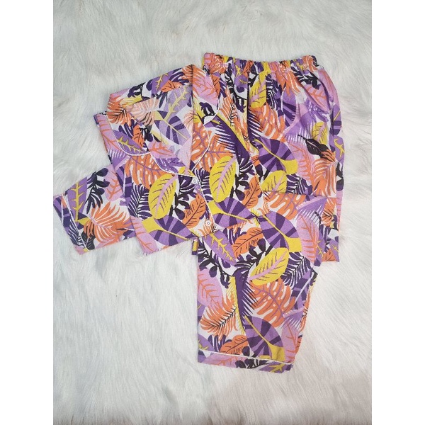 Baju Tidur Piyama Wanita Cewek Pajamas Dewasa Motif Tie Dye PP-PP JANBOL VIOLET